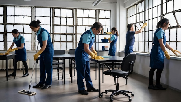 Corporate facility cleaning services